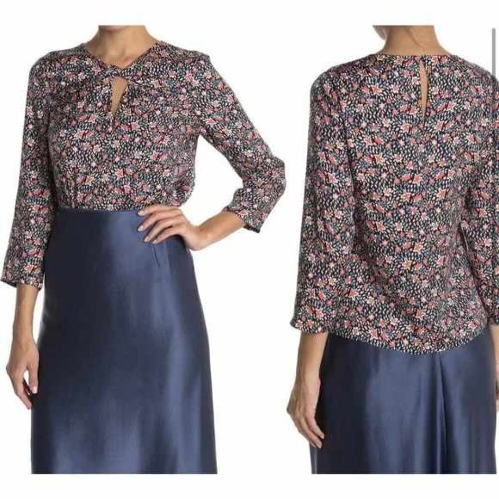 Rebecca Taylor Twilight Knit Silk Blend Top size 2